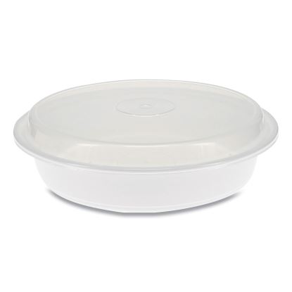 Newspring VERSAtainer Microwavable Containers, 48 oz, 9 x 9 x 2.38, White/Clear, 150/Carton1