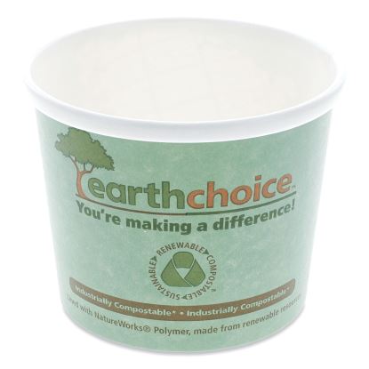 EarthChoice Compostable Soup Cup, Medium, 12 oz, 3.63" Diameter x 3.63"h, Teal, 500/Carton1