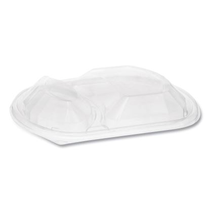 ClearView MealMaster Lid with Fog Gard Coating, Large 2-Compartment Dome Lid, 9.38 x 8 x 1.25, Clear, 252/Carton1