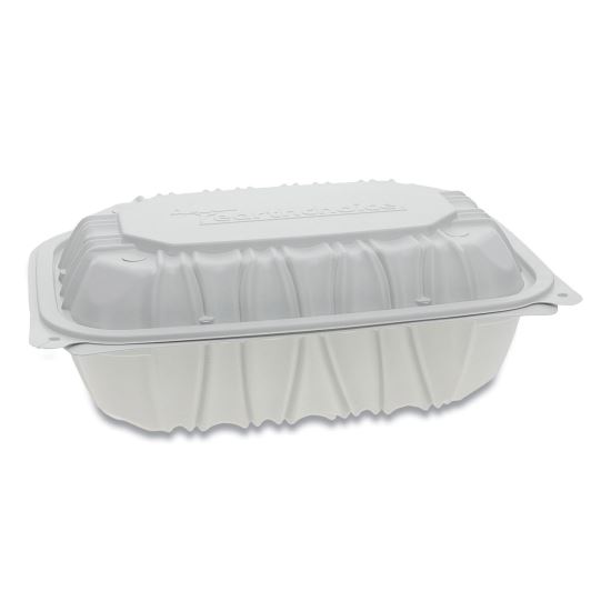 EarthChoice Vented Microwavable MFPP Hinged Lid Container, 9 x 6 x 3.1, White, 170/Carton1