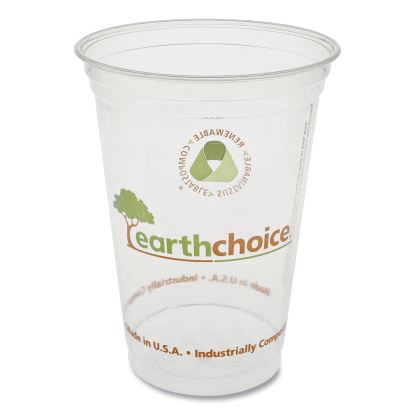 EarthChoice Compostable Cold Cup, 20 oz, Clear/Printed, 600/Carton1