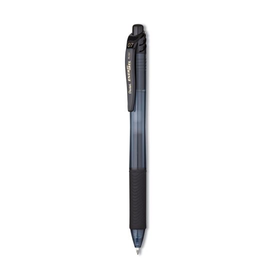 EnerGel-X Gel Pen, Retractable, Medium 0.7 mm, Black Ink, Black Barrel, 5/Pack1