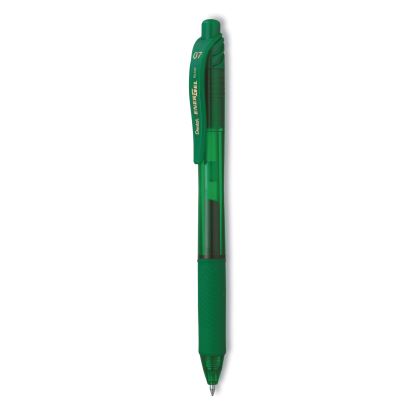 EnerGel-X Gel Pen, Retractable, Medium 0.7 mm, Green Ink, Green Barrel, Dozen1