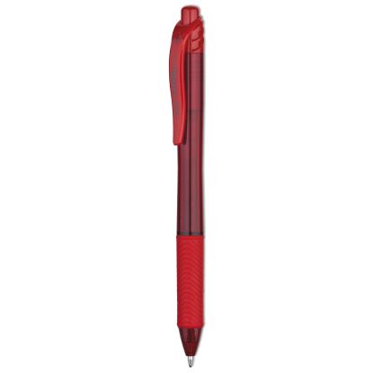 EnerGel-X Gel Pen, Retractable, Bold 1 mm, Red Ink, Translucent Red Barrel, Dozen1