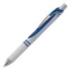 EnerGel Pearl Gel Pen, Retractable, Medium 0.7 mm, Blue Ink, White/Blue Barrel, Dozen2