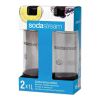 Carbonating Bottle Twin Pack, Plastic, 33 oz, Clear/Black2