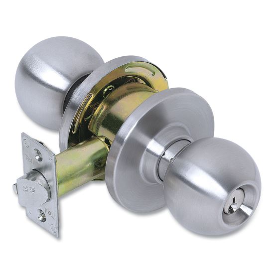 Heavy Duty Commercial Storeroom Knob Lockset, Stainless Steel Finish1