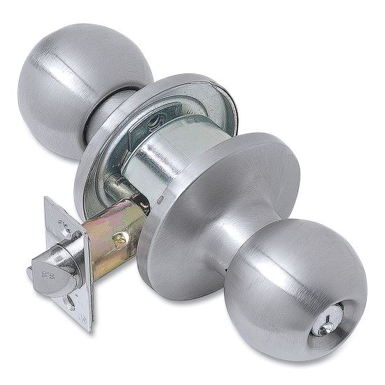 Light Duty Commercial Storeroom Knob Lockset, Stainless Steel Finish1