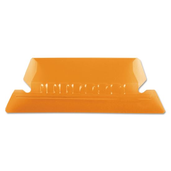 Transparent Colored Tabs For Hanging File Folders, 1/5-Cut, Orange, 2" Wide, 25/Pack1