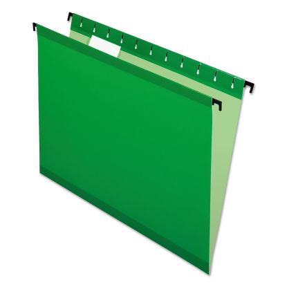 SureHook Hanging Folders, Letter Size, 1/5-Cut Tabs, Bright Green, 20/Box1