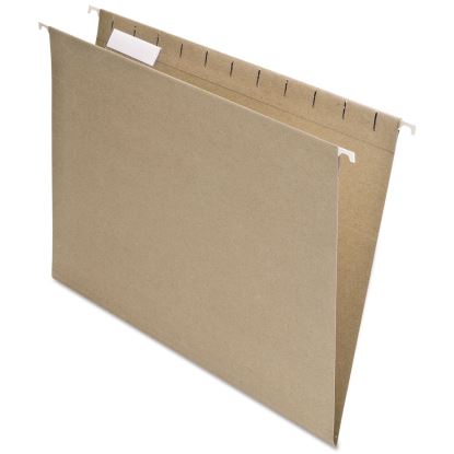 Earthwise by Pendaflex 100% Recycled Colored Hanging File Folders, Letter Size, 1/5-Cut Tabs, Natural, 25/Box1