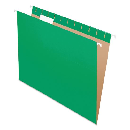 Colored Hanging Folders, Letter Size, 1/5-Cut Tabs, Bright Green, 25/Box1