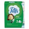 Plus Lotion Facial Tissue, White, 2-Ply, 124/Box, 3 Box/Pack, 8 Packs/Carton1