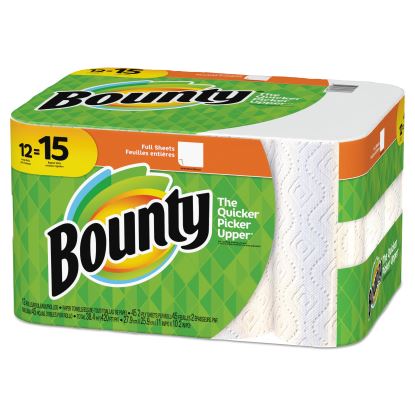 Kitchen Roll Paper Towels, 2-Ply, White, 45 Sheets/Roll, 12 Rolls/Carton1