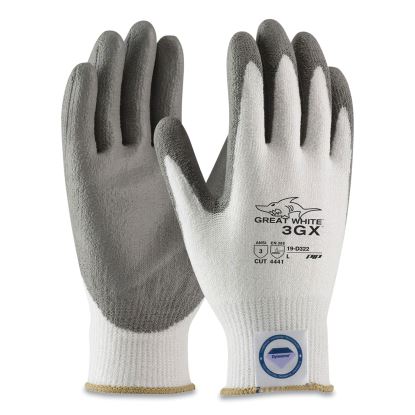 Great White 3GX Seamless Knit Dyneema Diamond Blended Gloves, Medium, White/Gray1