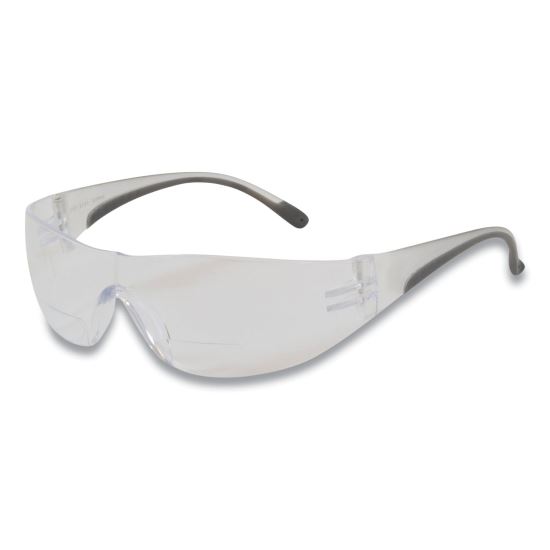 Zenon Z12R Rimless Optical Eyewear with 2-Diopter Bifocal Reading-Glass Design, Anti-Scratch, Clear Lens, Gray Frame1