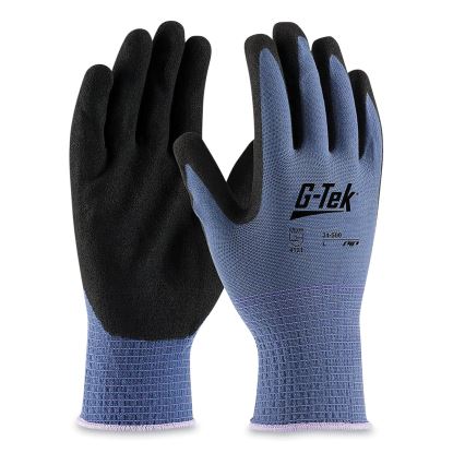 GP Nitrile-Coated Nylon Gloves, Large, Blue/Black, 12 Pairs1