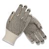 PVC-Dotted Cotton/Polyester Work Gloves, Small, Gray/Black, 12 Pairs2