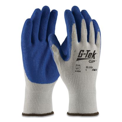 GP Latex-Coated Cotton/Polyester Gloves, Large, Gray/Blue, 12 Pairs1