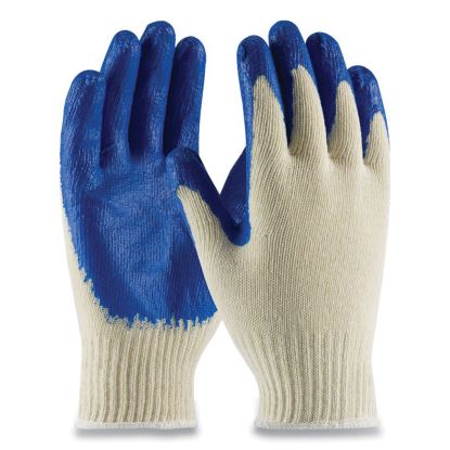 Seamless Knit Cotton/Polyester Gloves, Regular Grade, Small, White/Blue, 12 Pairs1