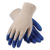 Seamless Knit Cotton/Polyester Gloves, Regular Grade, Small, White/Blue, 12 Pairs2