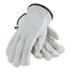 Top-Grain Leather Drivers Gloves with Shoulder-Split Cowhide Leather Back, Medium, Gray1