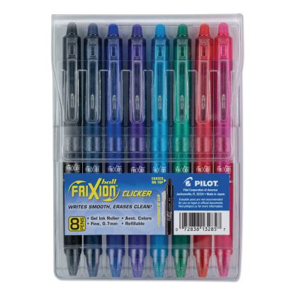 FriXion Clicker Erasable Gel Pen, Retractable, Fine 0.7 mm, Assorted Ink and Barrel Colors, 8/Pack1