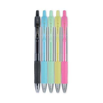 G2 Pastel Gel Pen, Retractable, Fine 0.7 mm, Assorted Pastel Ink and Barrel Colors, 5/Pack1