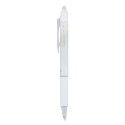 FriXion Clicker Design Erasable Gel Pen, Retractable, Extra-Fine 0.5 mm, Black Ink, White Barrel, Dozen1
