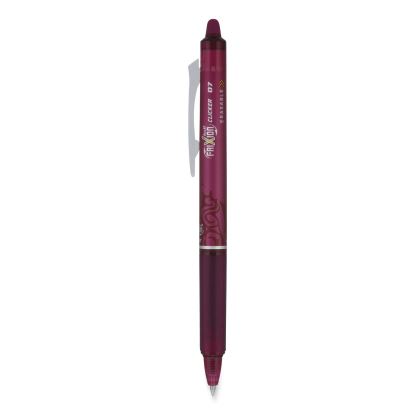 FriXion Clicker Erasable Gel Pen, Retractable, Fine 0.7 mm, Burgundy Ink, Burgundy Barrel, Dozen1