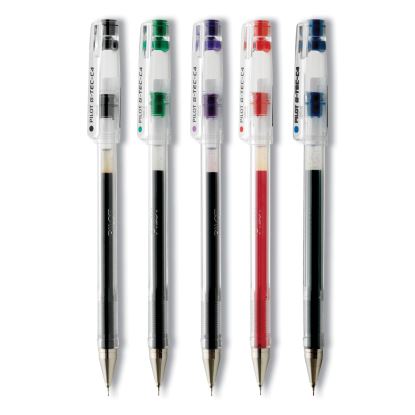 G-TEC-C Ultra Gel Pen, Stick, Extra-Fine 0.4 mm, Assorted Ink Colors, Clear Barrel, 5/Pack1