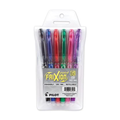 FriXion Ball Erasable Gel Pen, Stick, Extra-Fine 0.5 mm, Assorted Ink and Barrel Colors, 6/Pack1