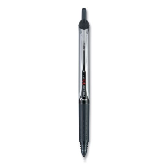 Precise V5RT Roller Ball Pen, Retractable, Extra-Fine 0.5 mm, Black Ink, Black Barrel, 30/Pack1