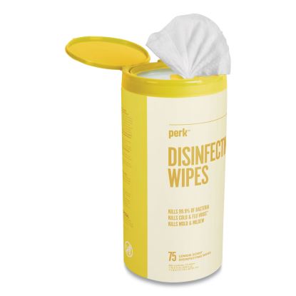 Disinfecting Wipes, 7 x 8, Lemon, 75 Wipes/Canister1