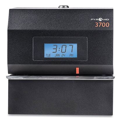 3700 Heavy-Duty Time Clock and Document Stamp, LCD Display, Black1