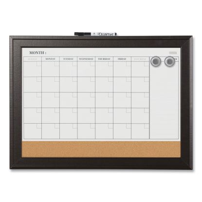 Home Decor Magnetic Combo Dry Erase with Cork Board on Bottom, 23 x 17, Espresso Wood Frame1