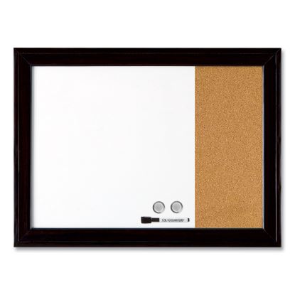 Home Decor Magnetic Combo Dry Erase with Cork Board on Side, 23 x 17, Black Wood Frame1