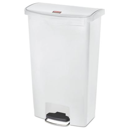 Slim Jim Resin Step-On Container, Front Step Style, 18 gal, White1