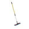 Adaptable Flat Mop Kit, 19.5 x 5.5 Blue Microfiber Head, 48" to 72" Yellow Aluminum Handle1