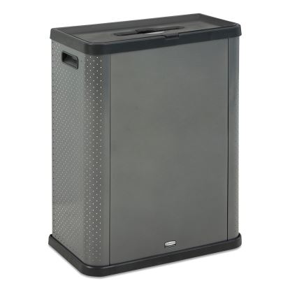 Elevate Decorative Refuse Container, Mixed Recycling, 23 gal, 25.14 x 12.8 x 31.5, Pearl Dark Gray1