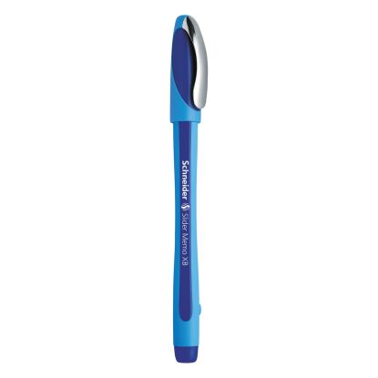 Slider Memo XB Ballpoint Pen, Stick, Extra-Bold 1.4 mm, Blue Ink, Blue/Light Blue Barrel, 10/Box1