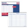 Visitors Log Book, Blue/White/Red Cover, 11 x 8.5 Sheets, 50 Sheets/Book1