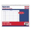 Visitors Log Book, Blue/White/Red Cover, 11 x 8.5 Sheets, 50 Sheets/Book2