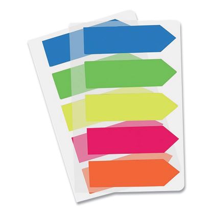 Removable Small Arrow Page Flags, Blue, Green, Orange Pink, Yellow, 125/Pack1