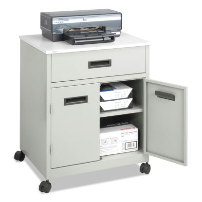 Steel Machine Stand w/Pullout Drawer, 25w x 20d x 29.75h, Gray1