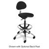 SitStar Stool, Backless, Supports Up to 250 lb, 27" to 34" Seat Height, Black Seat, Black/Chrome Base2
