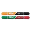 2-in-1 Dry Erase Markers, Medium Chisel Tip, Assorted Colors, 2/Pack2