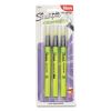 Clearview Pen-Style Highlighter, Fluorescent Yellow Ink, Chisel Tip, Yellow/Black/Clear Barrel, 3/Pack1