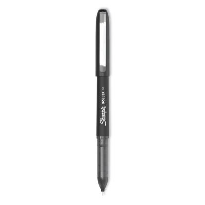 Professional Design Roller Ball Pen, Stick, Fine 0.5 mm, Black Ink, Black Barrel, 4/Pack1