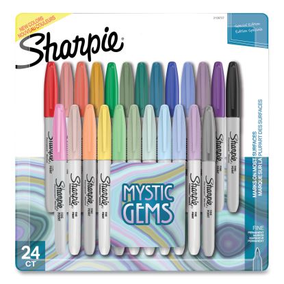 Mystic Gems Markers, Fine Bullet Tip, Assorted, 24/Pack1